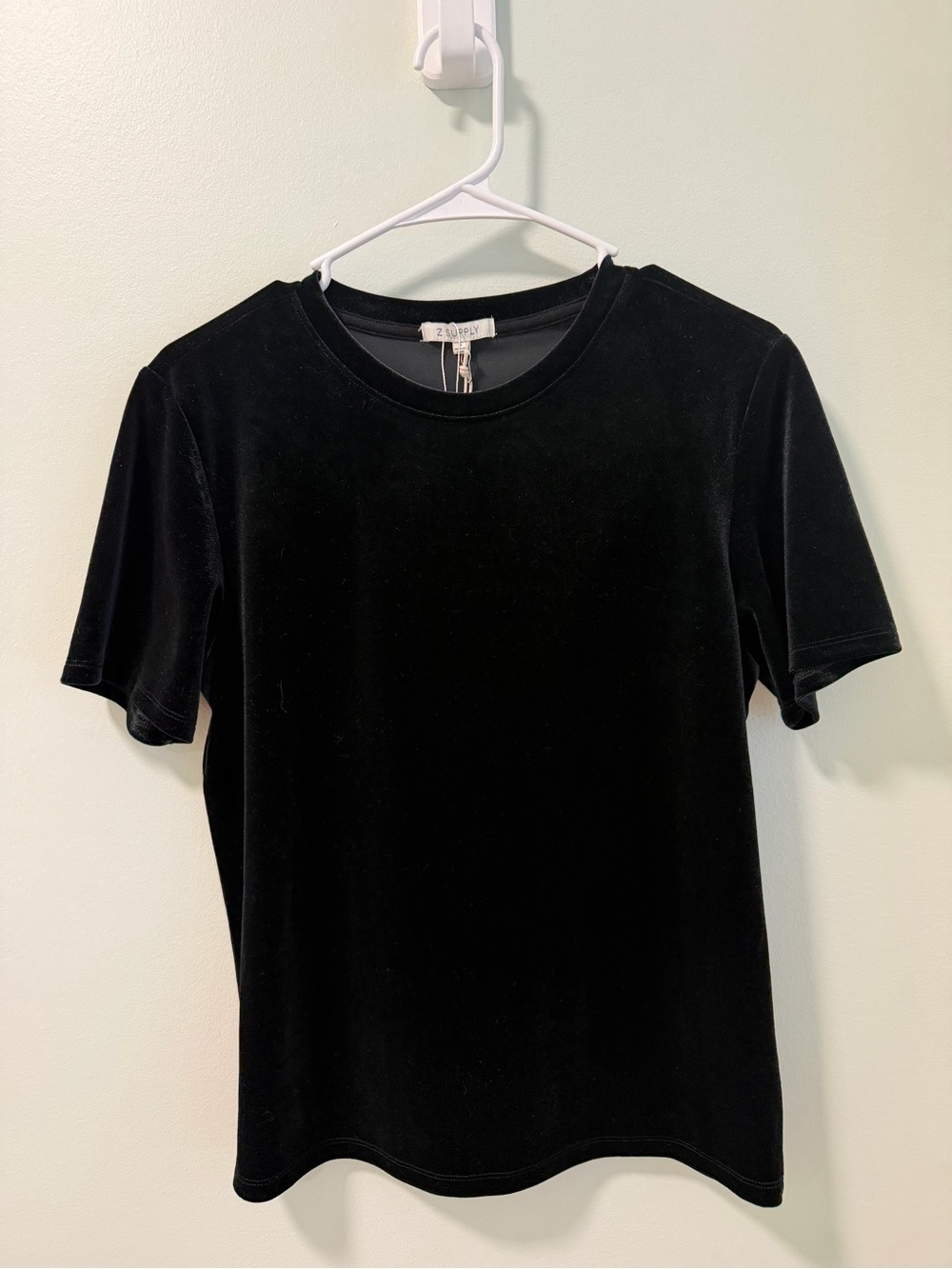 Z Supply Black Velvet Short Sleeve Crew Tee